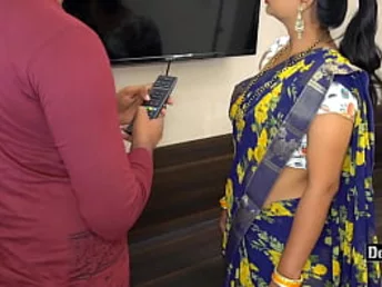 Indian Bhabhi Seduces TV Mechanic For Fuck-A-Thon With Clear Hindi Audio