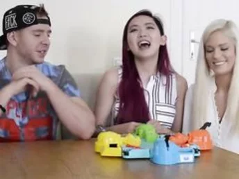2 japanese and blonde teenager and one school dude no nude pornstars play games.