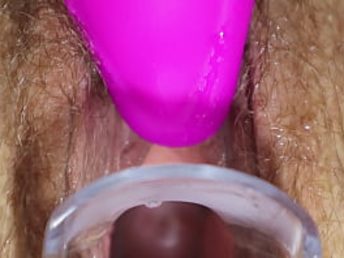 Pulsing climax far downwards vulva closeup