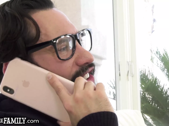 Tommy Pistol pummels my step-mommy Jaye Summers while she's on the smartphone with him