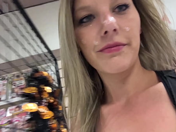 Gloryhole Sex and Cum Walk