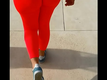 Woman in leggings