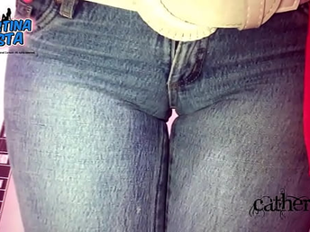 Incredible Lush Ass in Taut Jeans. Lush Tits & Cameltoe