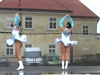 2 adorable majorettes