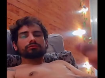 Getting well-prepped for sofa with some steaming solo action