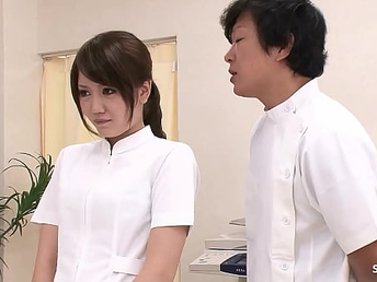 Japanese Teenage Nurse talk to Double Internal cumshot MMF 3Some Sex by Doctors in Japan Polyclinic in Uncensored JAV Porn