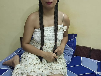 Gorgeous Indian nymph homie fucking her beau desi style full rigid cream pie jism shot vigina rigid rough sex