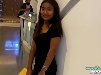 Hot and lewd Thai momma takes on good-sized white cock and enjoys every stroke of it