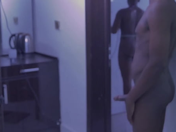 My step uncle didn't know that I'm aware that he peeps me every time I'm bathing, while he touches his ginormous Cock