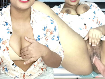 Mona Ji plus Vikash, two curvy Indian babes, pump their acquiesce pee at large with a hookup device