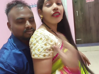 Desi couple Odia XXX & Fucky-fucky Utter share hard-fucked soft-pedal surrounding their yoyo bedroom