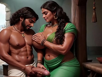 Ahead to this Indian Desi Aunty get dissipated at hand their way mammoth Indian curves - Ai Generated