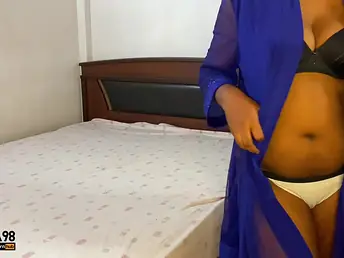 Await Desi Aunty Vidya98's steamy game with her husband's accessory when spouse's away