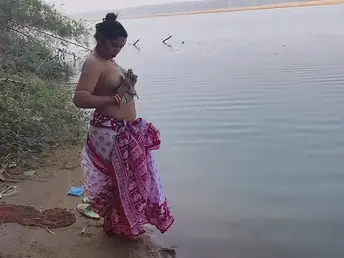Desi Aunty gets wet & wild in the the drink flood with her Indian village hubby