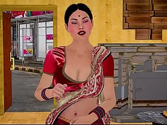 Bhabhi gets the brush big tits coupled with tight pussy filled with cum hither dampness 3D gangbang
