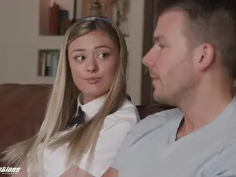 Amber Moore's first-ever time deep-throating with the addition of poking rock hard - bystander Codey Steele's spunk-crammed jaws!