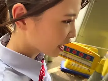 Mizuki Minami's petite body gets pounded in doggy-style while her asian step-sister is away