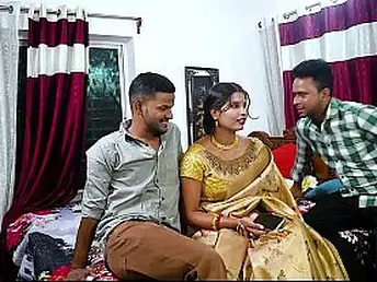 Desi Mallu Bhabhi Hadcore trio Way with say no to local step stepson & step sister in move in Hindi audio
