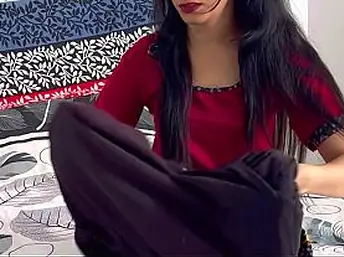 Desi Hancock's naughty Indian stepmom calls her secure her chamber added to gives her a messy cumshot