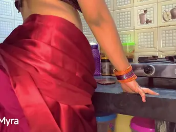 Cool Myra's Indian Stepmom intend - Assfuck and Swell up wanting with Stepson