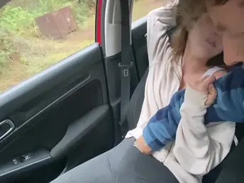 BaisieKinn & LittleBunnyBaisie go corrupt with squirting orgasms respecting the car