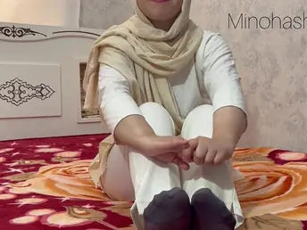 Hot MILF Minohashari gets say no to tight arse drilled by two scalding neighbors in hijab
